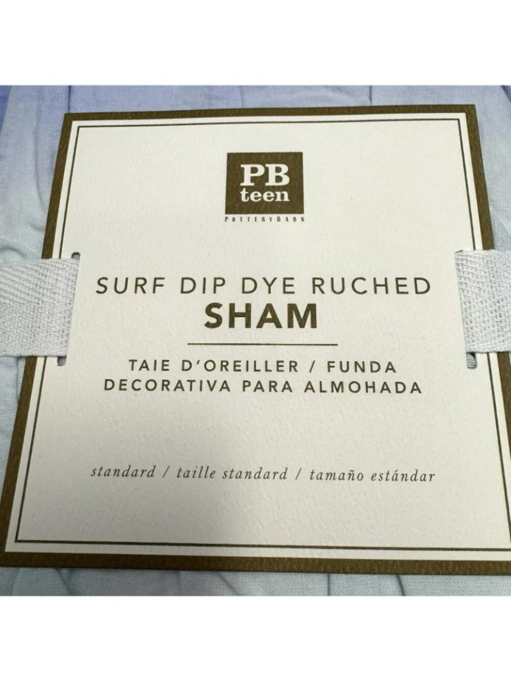 Pottery Barn Teen Surf Dip Dye Ruched Duvet Cover TWIN & 1 Sham Set NWT